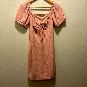 Light pink puffy sleeve dress